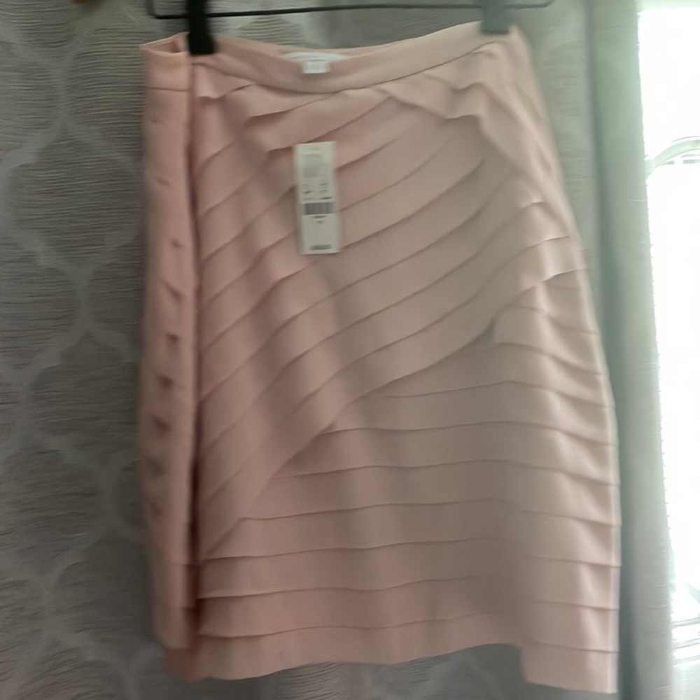 NY & Company Peach Multitiered Skirt 10